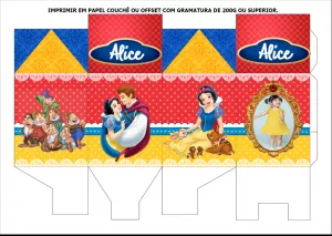 Caixa Milk Branca de Neve com Foto para Editar Online
