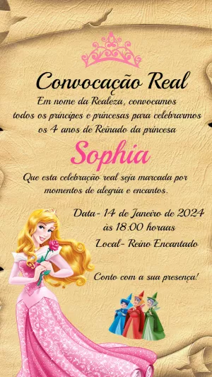Invito di compleanno Principesse – Statico – Laiane