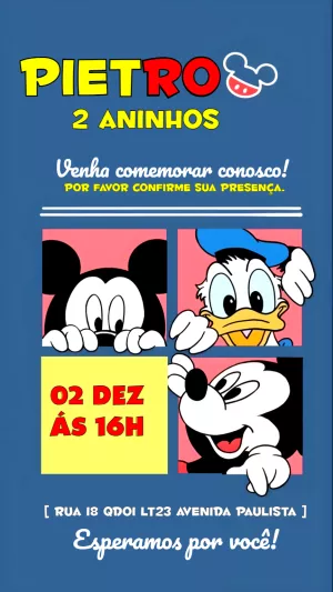 Mickey Mouse Birthday Invitation – Static – Efrata Designer