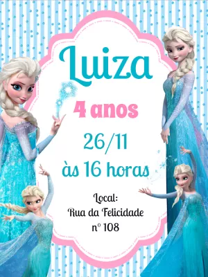 Frozen Birthday Invitation – Static – Pedro Henrique