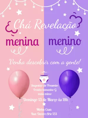 Invito gender reveal – Statico – Jonathan Fiuza