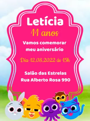 Invitación de cumpleaños Bolofofos – Estático – Augusto Renan