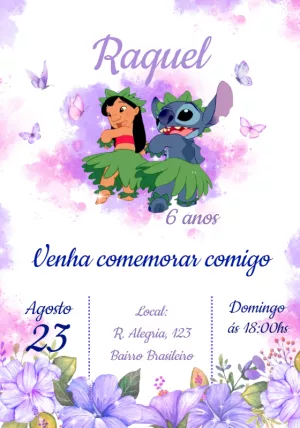 Stitch Birthday Invitation – Static – Julia B