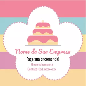 Logo Editável para Confeitaria com Bolo para Editar Online