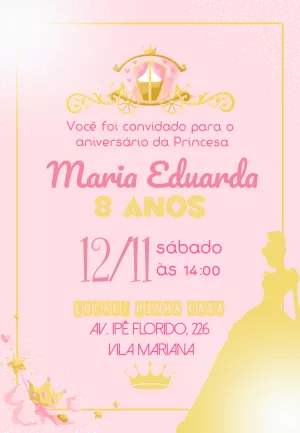 Invitación de cumpleaños Princesas – Estático – ig: @illustragio