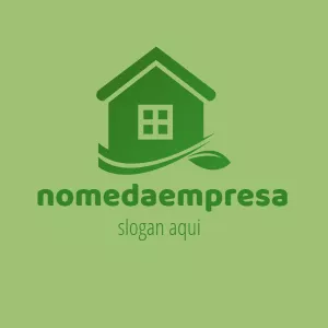 Logo de Empresa com Casa e Natureza para Editar Online