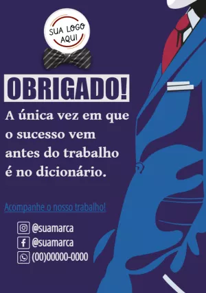 Cartão de Agradecimento Profissional para Editar Online