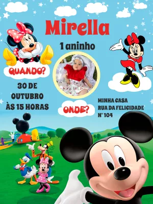Mickey Mouse Birthday Invitation – Static – Pedro Henrique