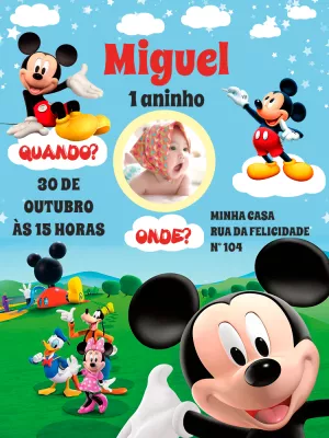 Mickey Mouse Birthday Invitation – Static – Pedro Henrique