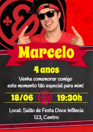 Convite de Aniversário Enaldinho Editável Online