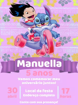 Stitch Birthday Invitation – Static – Decore Arte