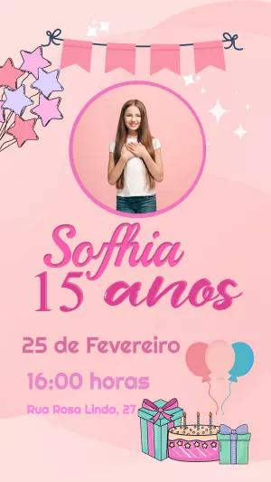 Quinceañera Invitation – Static – Ariane