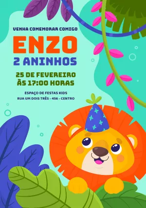Safari Birthday Invitation – Static – Jotta