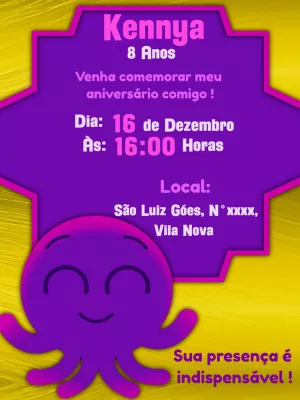 Invitación de cumpleaños Bolofofos – Estático – Lilian Designer