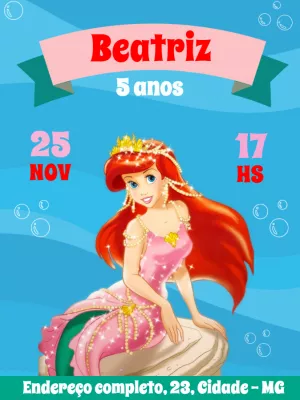 Invitación de cumpleaños Princesas – Estático – Thais Martins Brito