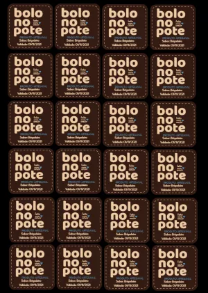 Adesivo Bolo no Pote Artesanal para Editar Online