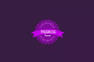 Selo Logotipo Roxo para Doceria para Editar Online