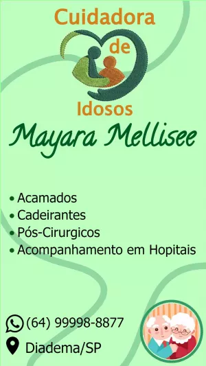 Cartão de Visita Cuidadora de Idosos Editável Online