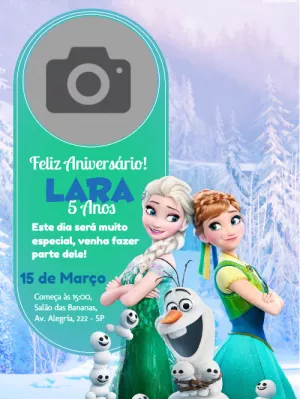 Frozen Birthday Invitation – Static – Wolf Designer