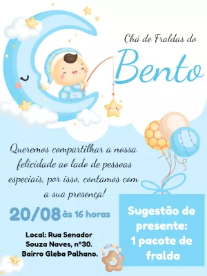 Invito baby shower – Statico – Bella Liz Convites