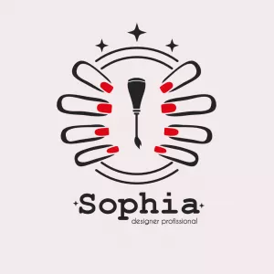 Logo Editável para Manicure e Designer de Unhas Profissional