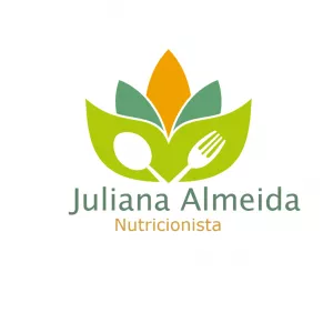 Logo Nutricionista com Folhas e Talheres para Editar Online