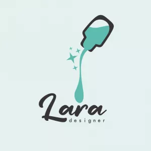 Logotipo Editável Manicure e Nail Designer para Editar