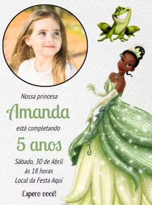 Invitación de cumpleaños Princesas – Estático – Decore Arte