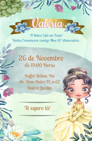 Invitación de cumpleaños Princesas – Estático – Convites Personalizados
