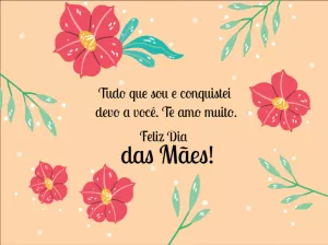 Cartão Dia das Mães Floral para Editar Online