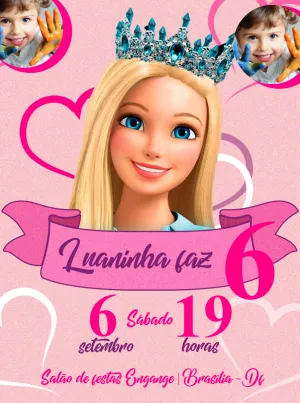 Invitación de cumpleaños Barbie – Estático – Engange Digital Marketing