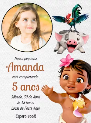 Invito di compleanno Oceania – Statico – Decore Arte