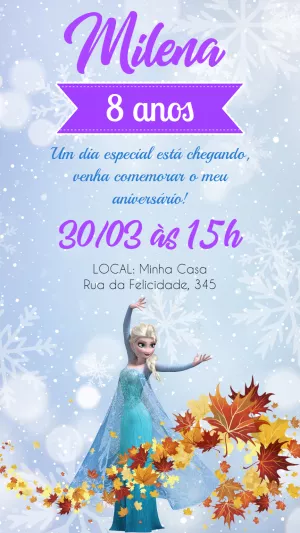 Frozen Birthday Invitation – Static – Pedro Henrique