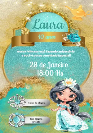 Invitación de cumpleaños Princesas – Estático – Convites Personalizados