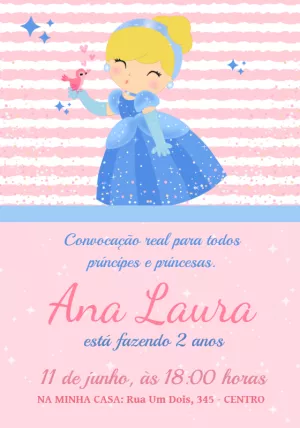 Invitación de cumpleaños Princesas – Estático – Jotta