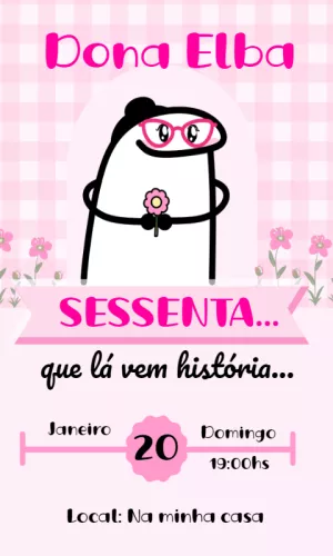 Convite de Aniversário Flork Meme para Editar Online