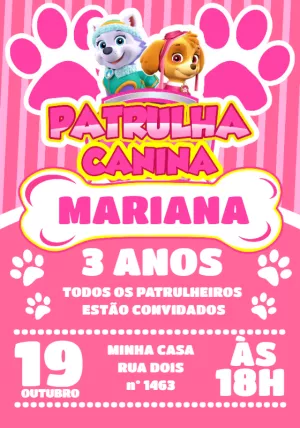 Invito di compleanno Paw Patrol – Statico – Crazyume Designer