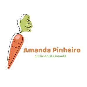 Logo Nutricionista Infantil com Cenoura Editável Online