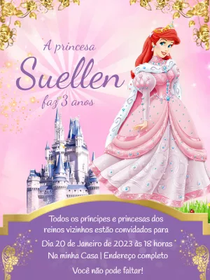 Invitación de cumpleaños Princesas – Estático – Jonathan Fiuza
