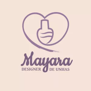 Logo Manicure Elegante com Coração para Editar Online
