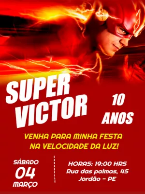 Convite de Aniversário Flash: Crie o Seu Modelo Editável Online