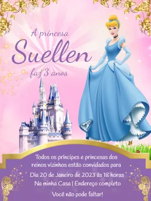 Invitación de cumpleaños Princesas – Estático – Jonathan Fiuza