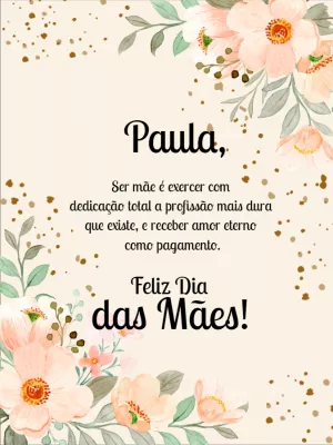 Cartão de Dia das Mães Floral Delicado para Editar Online