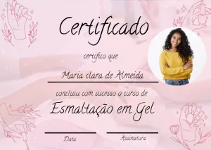 Certificado de Manicure Delicado para Editar Online