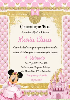 Invitación de cumpleaños Princesas – Estático – Vanessa Costa Alves