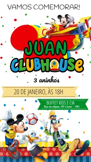 Mickey Mouse Birthday Invitation – Static – Felicity Artes