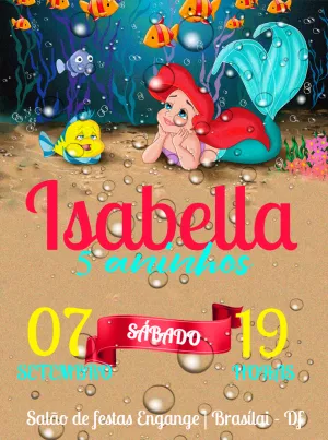 Invitación de cumpleaños La Sirenita – Estático – Engange Digital Marketing