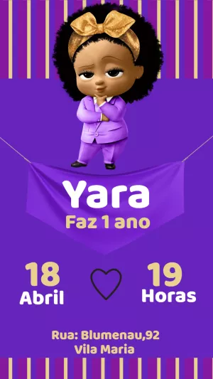 Convite Poderosa Chefinha Negra para Editar Online