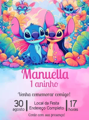 Stitch Birthday Invitation – Static – Renata Designer