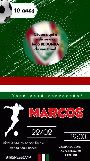 Soccer Birthday Invitation – Static – Felicity Artes